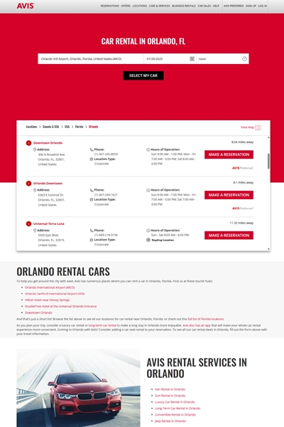 AVIS rent a car